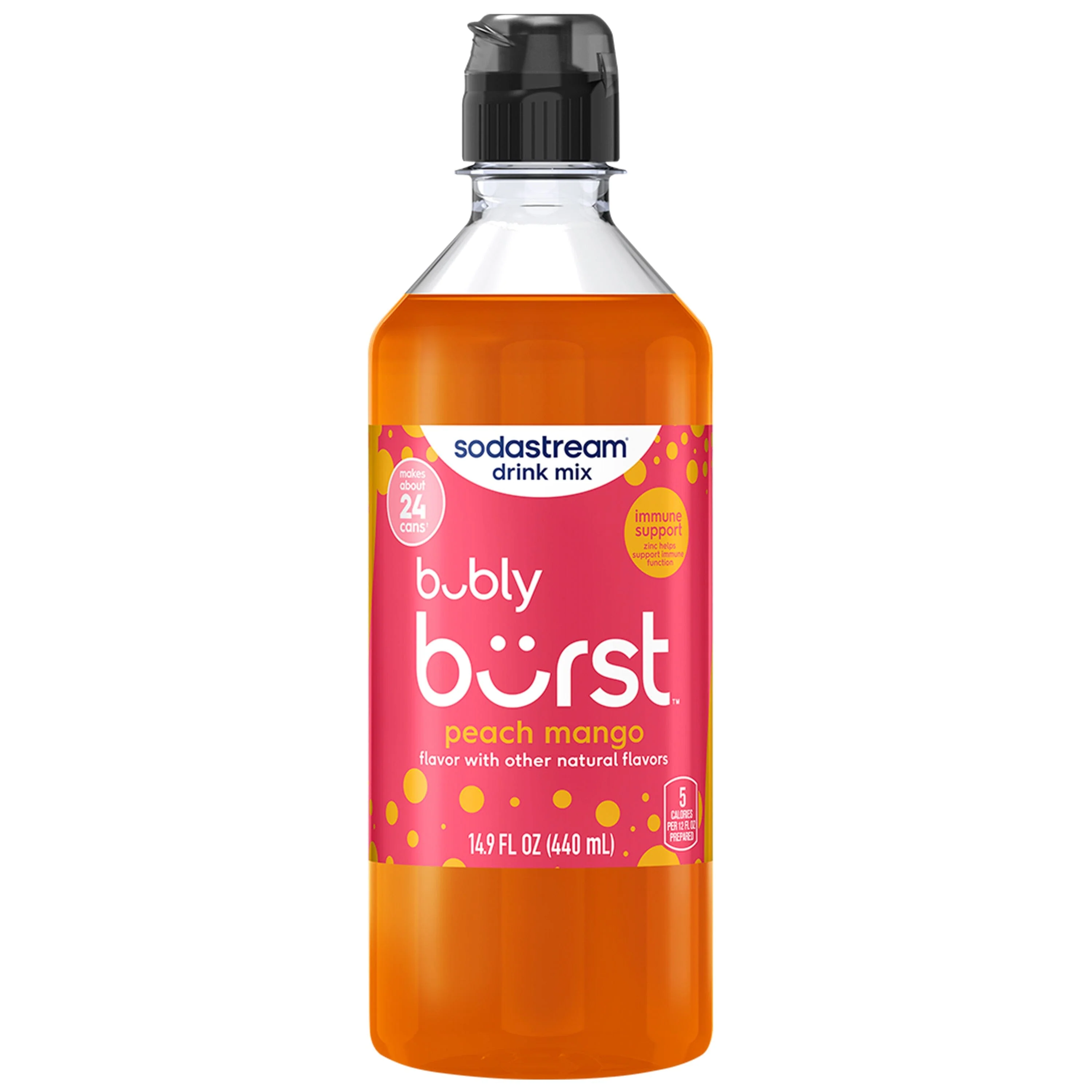 Sodastream bubly burstĀ® Peach Mango Drink Mix 440ml