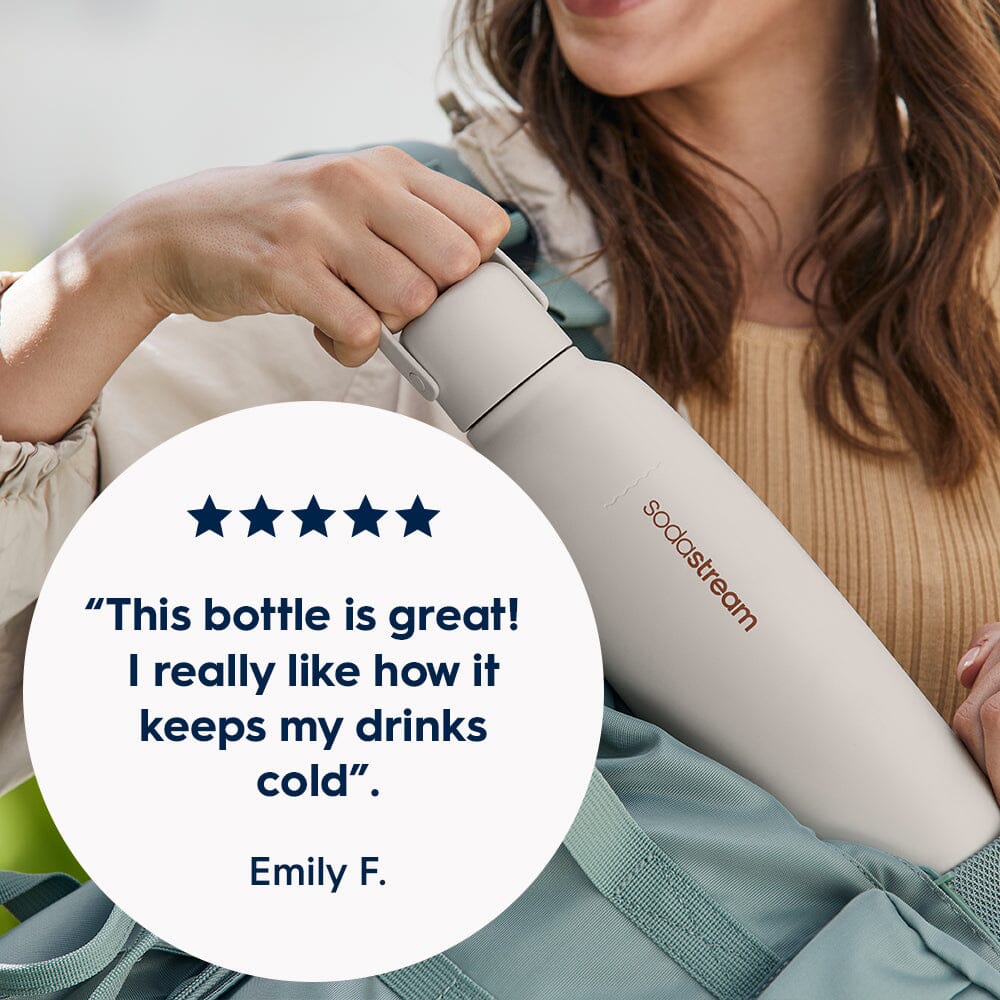 Sodastream Fizz & Go™ Insulated Stainless Steel Bottle Sand 30.4 oz - Image 2