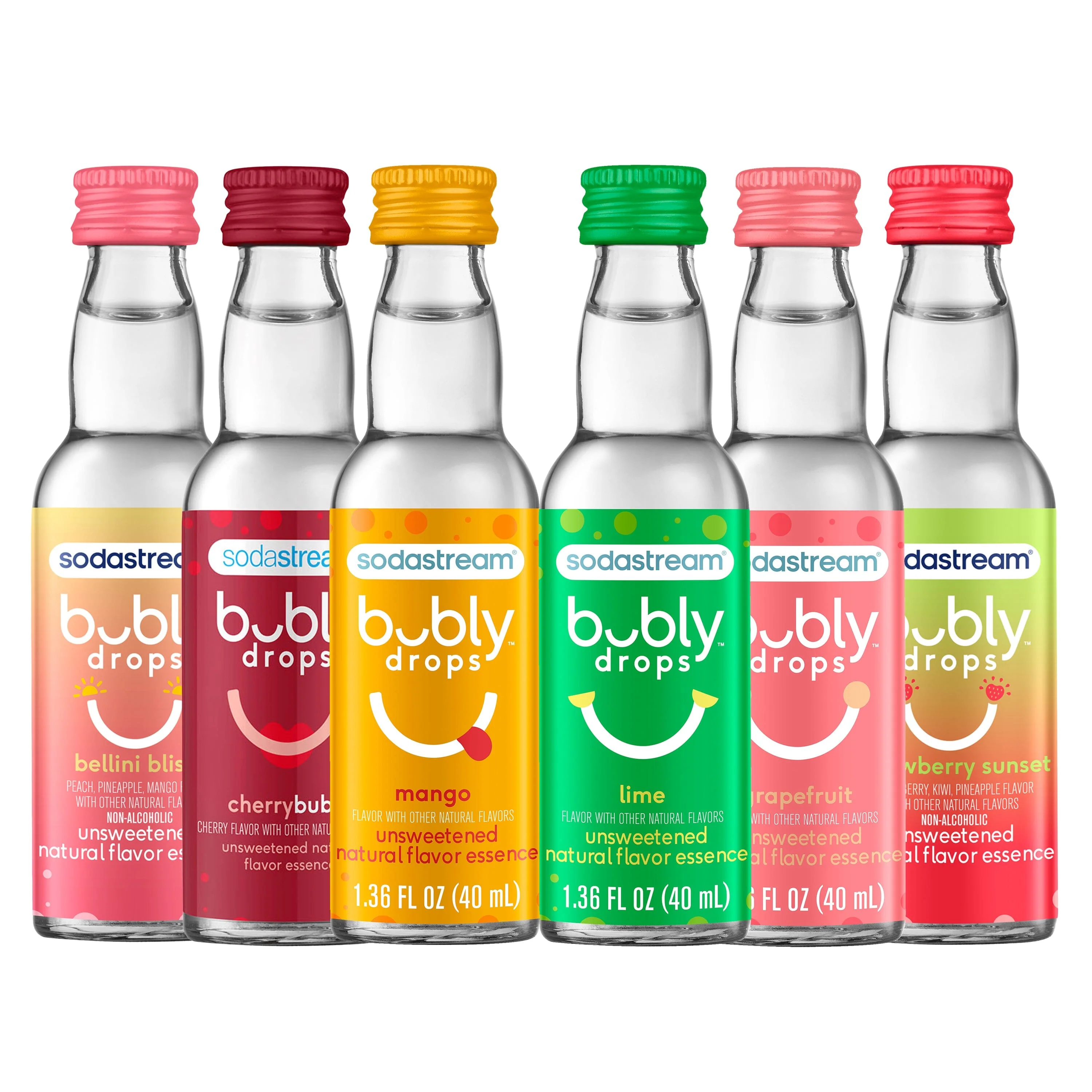 Sodastream bubly dropsĀ® Variety 6 Pack Natural Flavor Essence 6 x 40ml